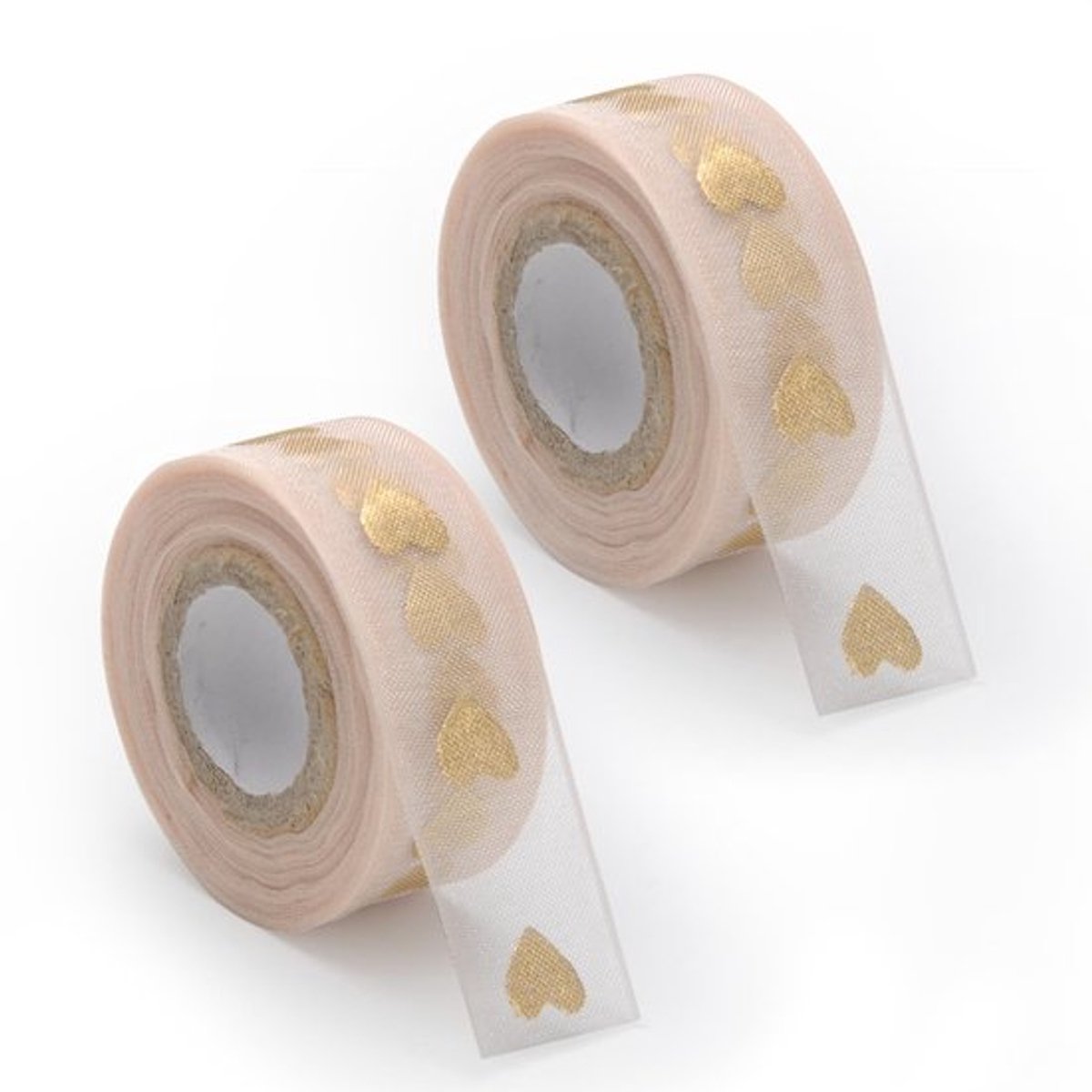 Satijnlint - Cadeauverpakking - Perfect voor Bruiloften - Wit met Goud - Decoratie - 1,5 cm x 9 m - Geschikt voor Feestjes - Cadeau