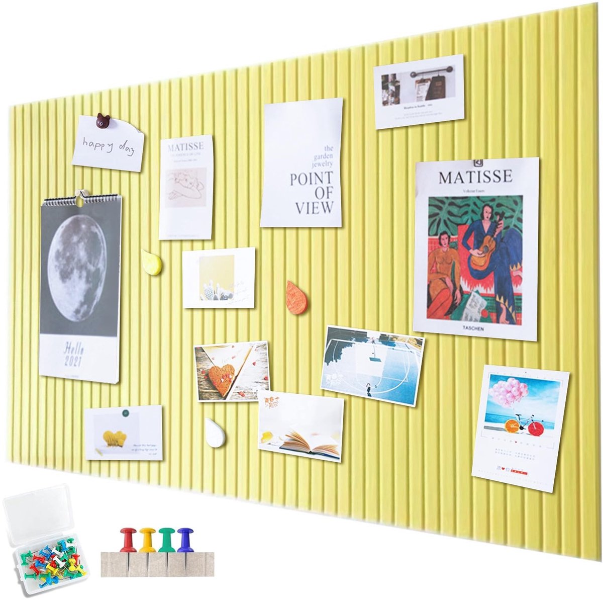 Dailygoods - Grote Vilten Prikbord Zelfklevend 90 x 60 cm - Decoratief Memo Bord voor Thuis en Kantoor