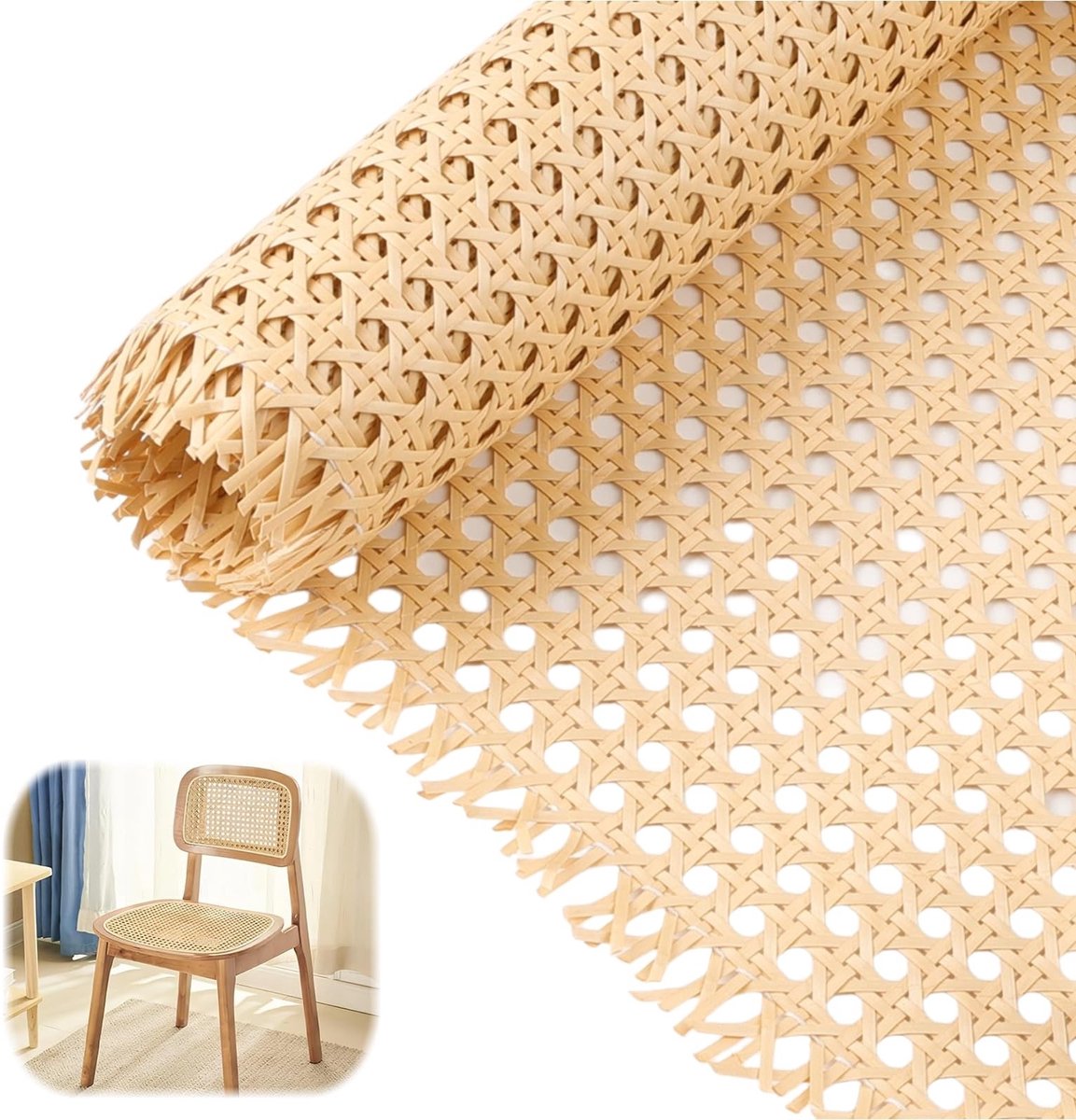 Dailygoods- Rotan Vlechtwerk 40x100 CM - Handgemaakt - Meubeldecoratie - Duurzaam - Kunststof - Flexibel en Robuust - Meubelvlechtwerk