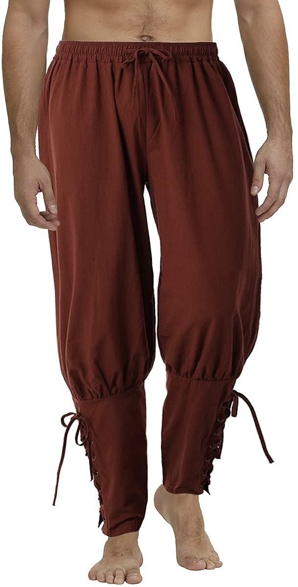 Dailygoods - Heren middeleeuwse broek voor Viking en piraat kostuum