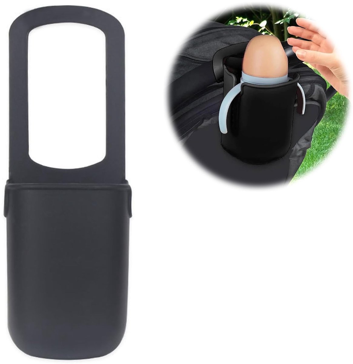 Dailygoods - Universele Kinderwagen Bekerhouder - Silicone Flessenhouder voor Buggy en Scooter