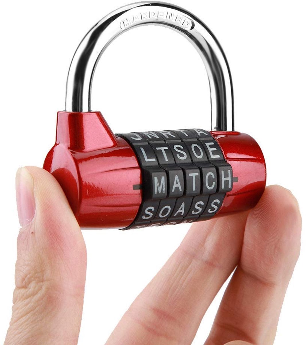 Dailygoods - Beveiligd wachtwoord hangslot met 5-cijferig combinatieslot (rood)