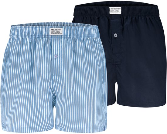 Levi's Men Woven Boxer 2p Light Navy/blue | Maat: XL