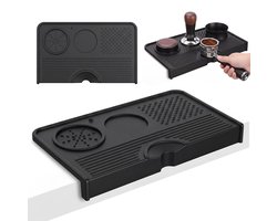 Dailygoods - Tampermat met Tafelrandbescherming - Antislip Siliconen Coffeermat voor Barista