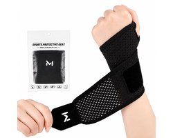 Polsbrace - Verstelbare Ondersteuning - Elastische Polsbandage - zwart