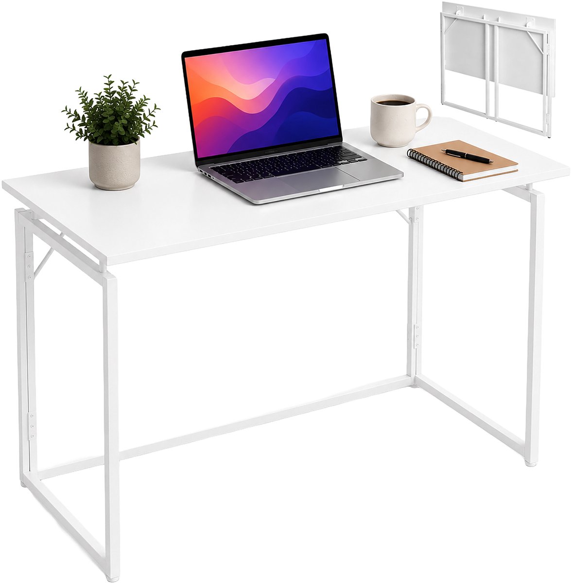 Bureau inklapbaar - 100x50 cm - wit