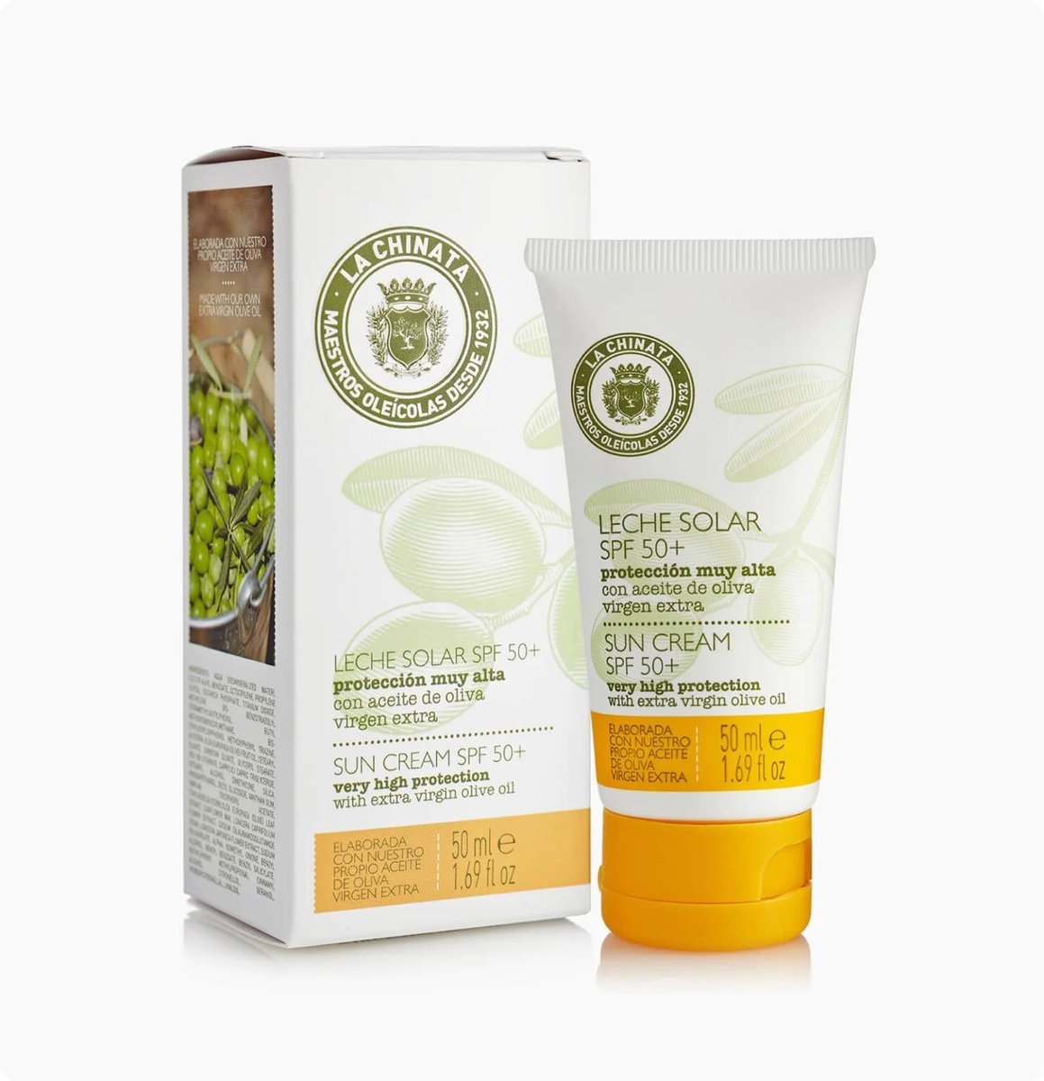 La Chinata Zonnecrème SPF 50+ met zeer hoge bescherming en extra vierge olijfolie 50 ml