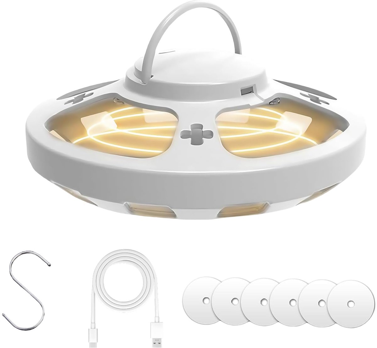SnelShoppen - Vlooienval met Vlooienlamp voor Ongediertebestrijding, 4 Modi, Niet Giftig, Ideaal voor Huisdieren, Woonkamer, Slaapkamer, Keuken - Wit