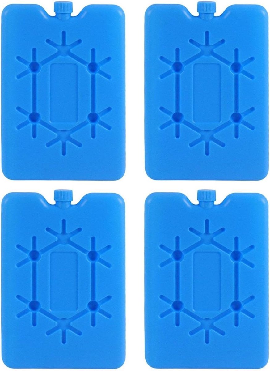 Koelelementen 4 stuks - Ijspakken Vriezer - Voedsel Koel Houden - Langdurige Koude Afgifte - 200 ml - Blauw