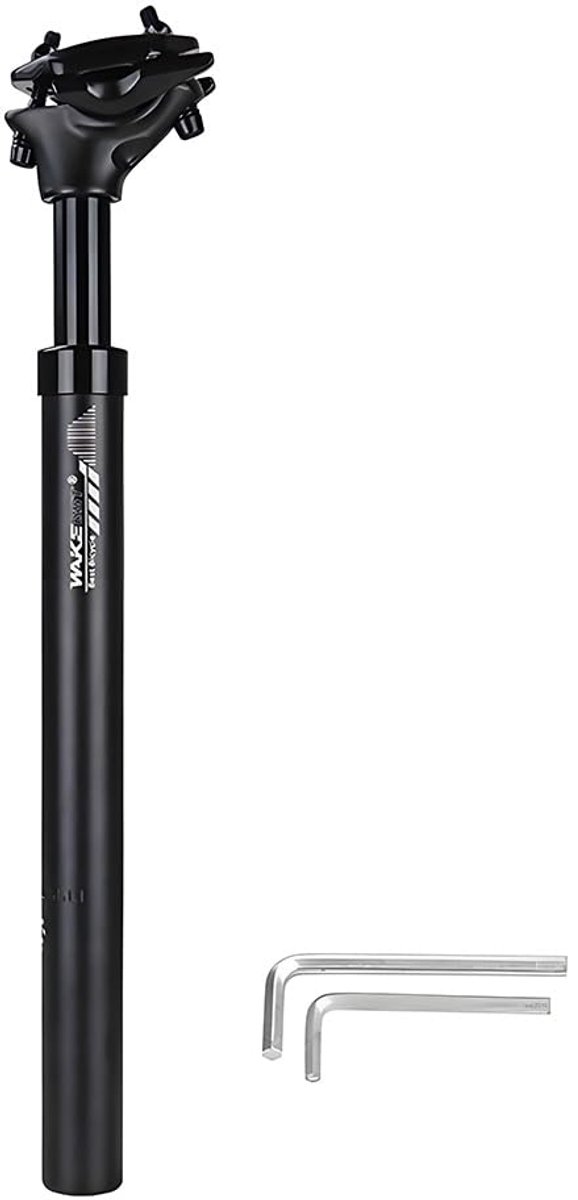 SnelShoppen - Fietszadelpen met vering 27,2/30,9/31,6 x 350 mm - Lichtgewicht aluminium schokdemper voor mountainbikes, racefietsen, MTB's en BMX'en (