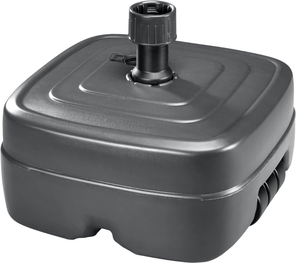 QORA® Parasolvoet op Wielen - Parasolvoet - Parasolvoeten - Zwart - 47cm x 47cm x 40cm