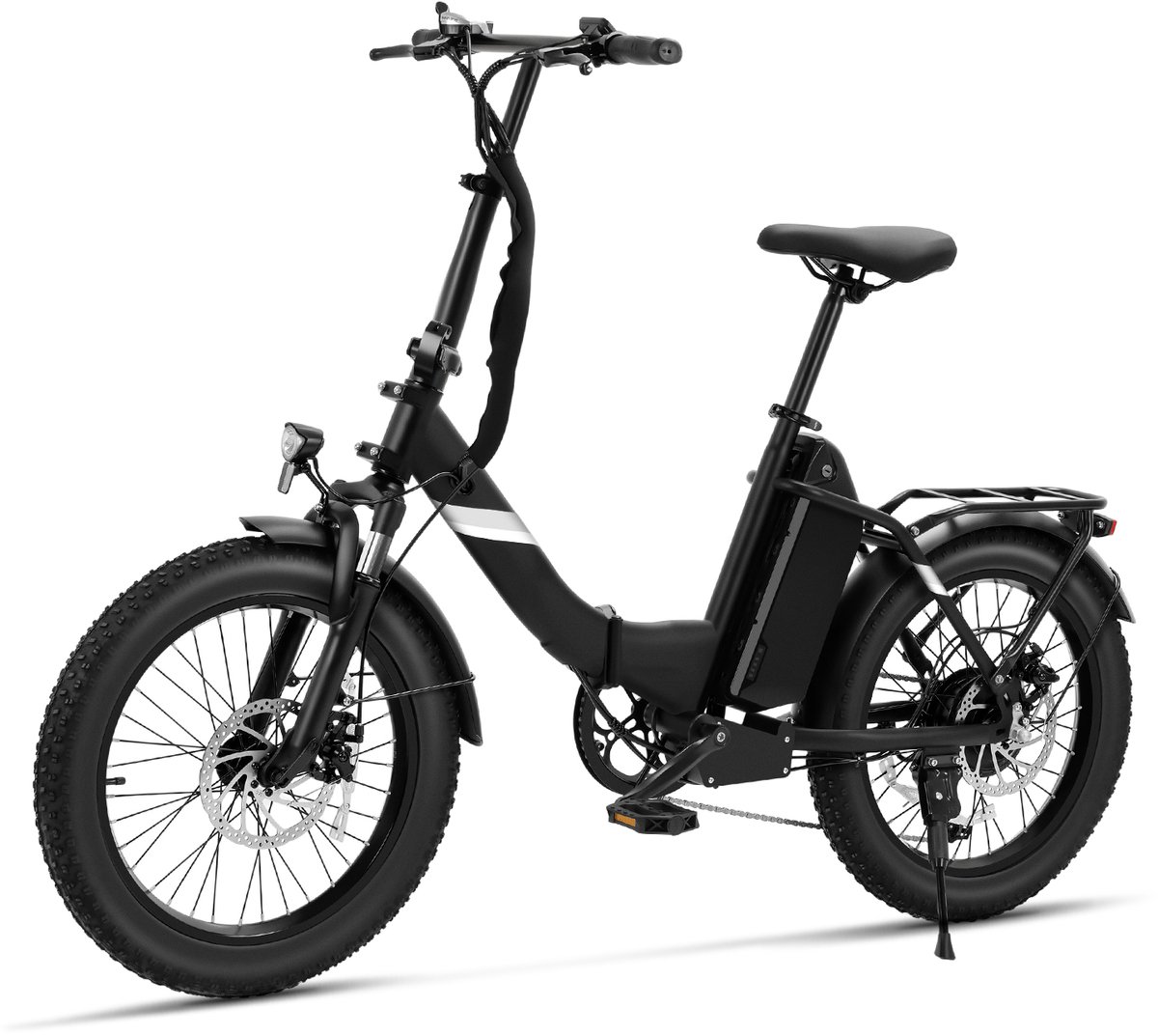 Touroll S3 Elektrische Fiets | Opvouwbare Fatbike | 20"x3.0" Banden | 468Wh Verwijderbare Accu | 65 km Actieradius | 40 Nm Motor | Lage Instap | Schijfremmen | Shimano 7 Versnellingen, Zwart
