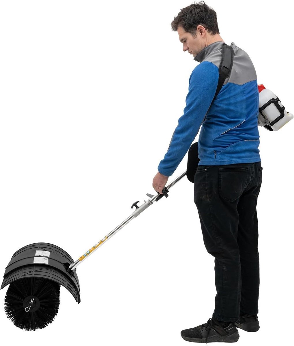 Benzine Veegmachine - Motor Veegborstel - Efficiënt Reinigen - Krachtige 2-Takt Motor - 58 cm Werkbreedte - Niet gespecificeerd