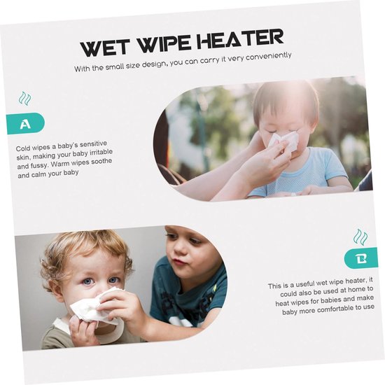 Baby Doekjes Warmer - Verwarming Houder - Comfortabel Gebruik - Intelligente Constante Temperatuur - 12 x 8 x 2 cm — afbeelding 4