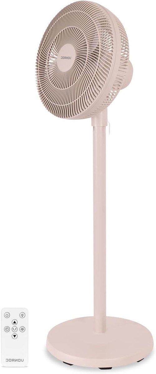 Staande Ventilator - Vloerventilator Tafelventilator - Kamertemperatuur Regelen - 3 Instelbare Hoogtes - 110 cm - Beige