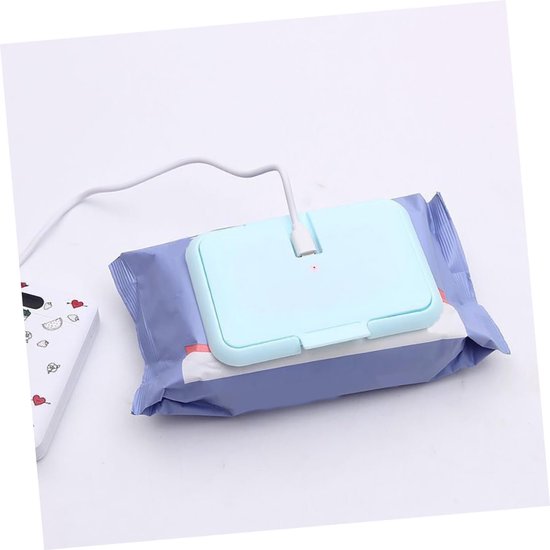 Babydoekjes Verwarmer - Doekjeswarmer Luierwarmer - Comfortabel Verzorgen - Constante Temperatuur - 11.8 x 7.8 cm - Blauw — afbeelding 2