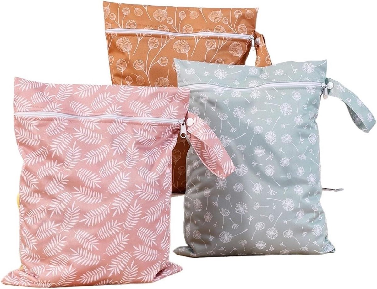 Luier Wetbag Set - Natte Tas Organizer - Baby Benodigdheden - Waterdicht Dubbellaags - 28 cm x 36 cm - Kleur-05