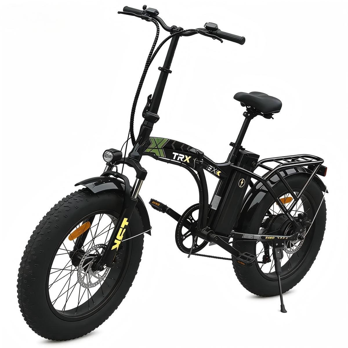 X5i Elektrische fiets - 90km lange levensduur van de batterij-48v13ah-250W motor-20x4 voet brede banden- Grijs geel
