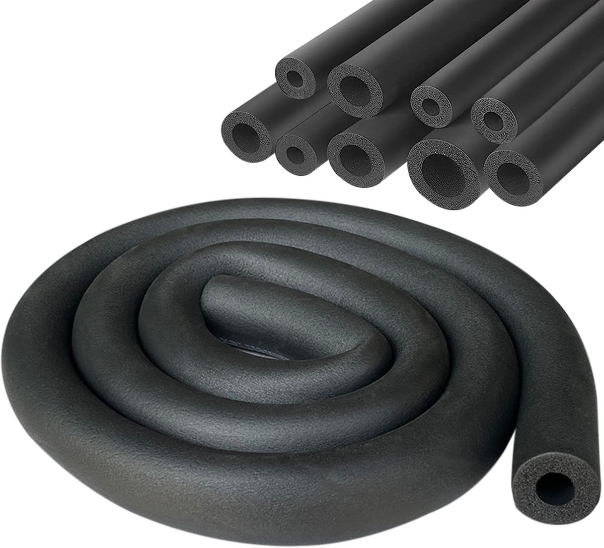Dailygoods - Pipe Isolatie - Verpakking van 1.8m, Ø 25mm Zwart voor Verwarming en Sanitair