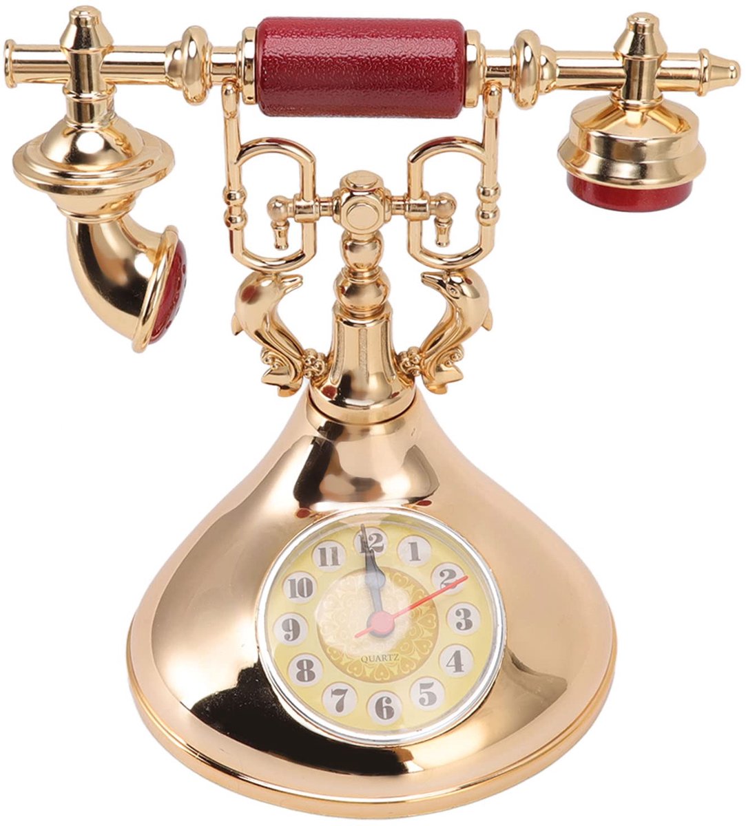 Dailygoods - Retro Telefoon Klok - Vintage Alarmklok met Grote Cijfers