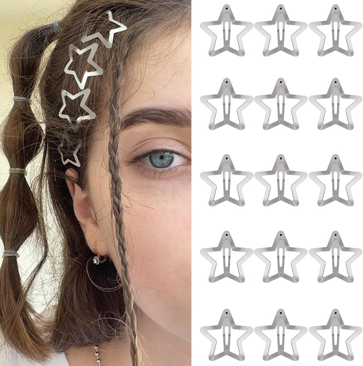 Dailygoods - Y2K Haarclips - Antislip Stervormige Accessoires voor Vrouwen