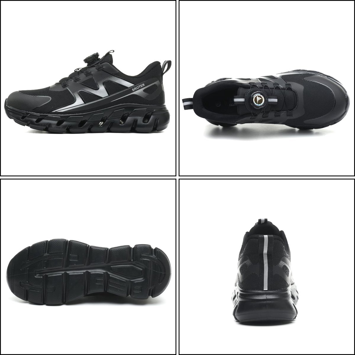 SnelShoppen - Veiligheidsschoenen Laag voor Dames en Heren, Lichtgewicht, Comfortabel, Antislip, Ademend, Zwart, Maat 38 EU, Ideaal voor Werk, Bouw en
