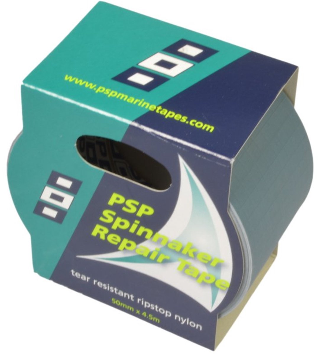 SnelShoppen - RIPSTOP Spinnaker-tape 50 mm x 4,5 m Grijs - Sterke Plakband voor Reparaties, Outdoor, Camping, Tuin en Doe-Het-Zelf Projecten