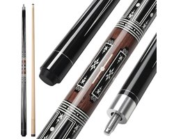 PromoHome Biljartkeu 147 cm 2-delig Esdoornhout Professioneel - 13 mm Punt - Bruin