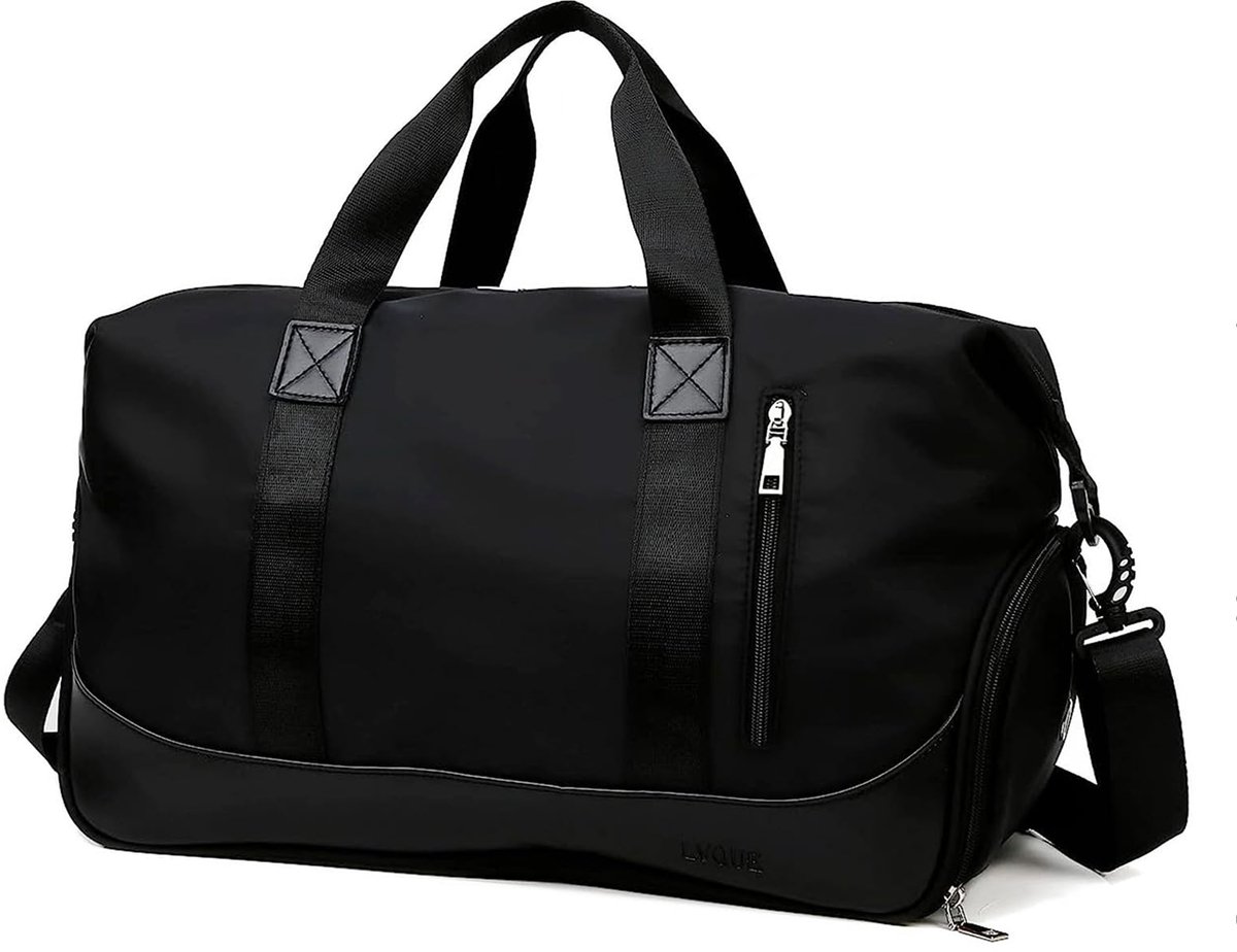 SnelShoppen - Sporttas, Reistas voor Dames en Heren, Waterdichte Trainingstas met Schoenenvak/Nat Droogvak, Weekendtas, Duffeltas voor Gym, Wandelen,