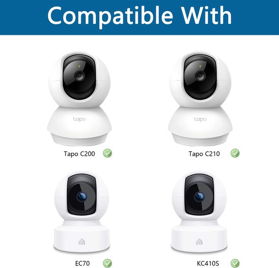 Camera Wandbeugel voor Tapo C200/C210/C220, Pan/Tilt WLAN IP Camera, 90 Graden Hoekmontage (Verpakking van 1) van Merkloos — afbeelding 2