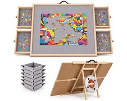 Draaibare Puzzeltafel met opbergsysteem – 4 lades – Voor 1000 tot 1500 stukjes