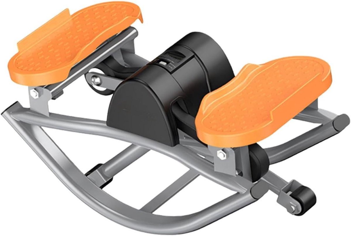 Stepper Trainingsapparaat - Fitness Stepper Toestel - Thuis Trainen - Geluidsvrije Cardio Machine - 49x27x23 cm - Oranje