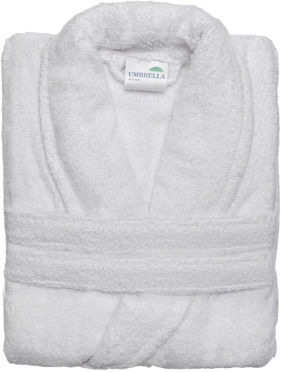 SnelShoppen - Premium katoenen badstof badjas - Unisex spa & hotel kwaliteit gewaad - Extra zachte, absorberende dikke handdoek badjassen voor mannen