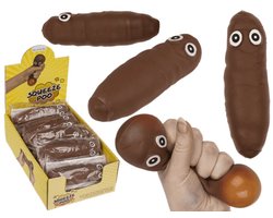 Squishy speelgoed - Drol Stressbal - 14 cm - Rekbaar Knijpspeeltje en Grappige Poep Fidget