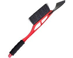 IJskrabber Auto - Sneeuwborstel Krabber - Auto Reinigen - Ergonomische Handgreep - 55 cm - Rood