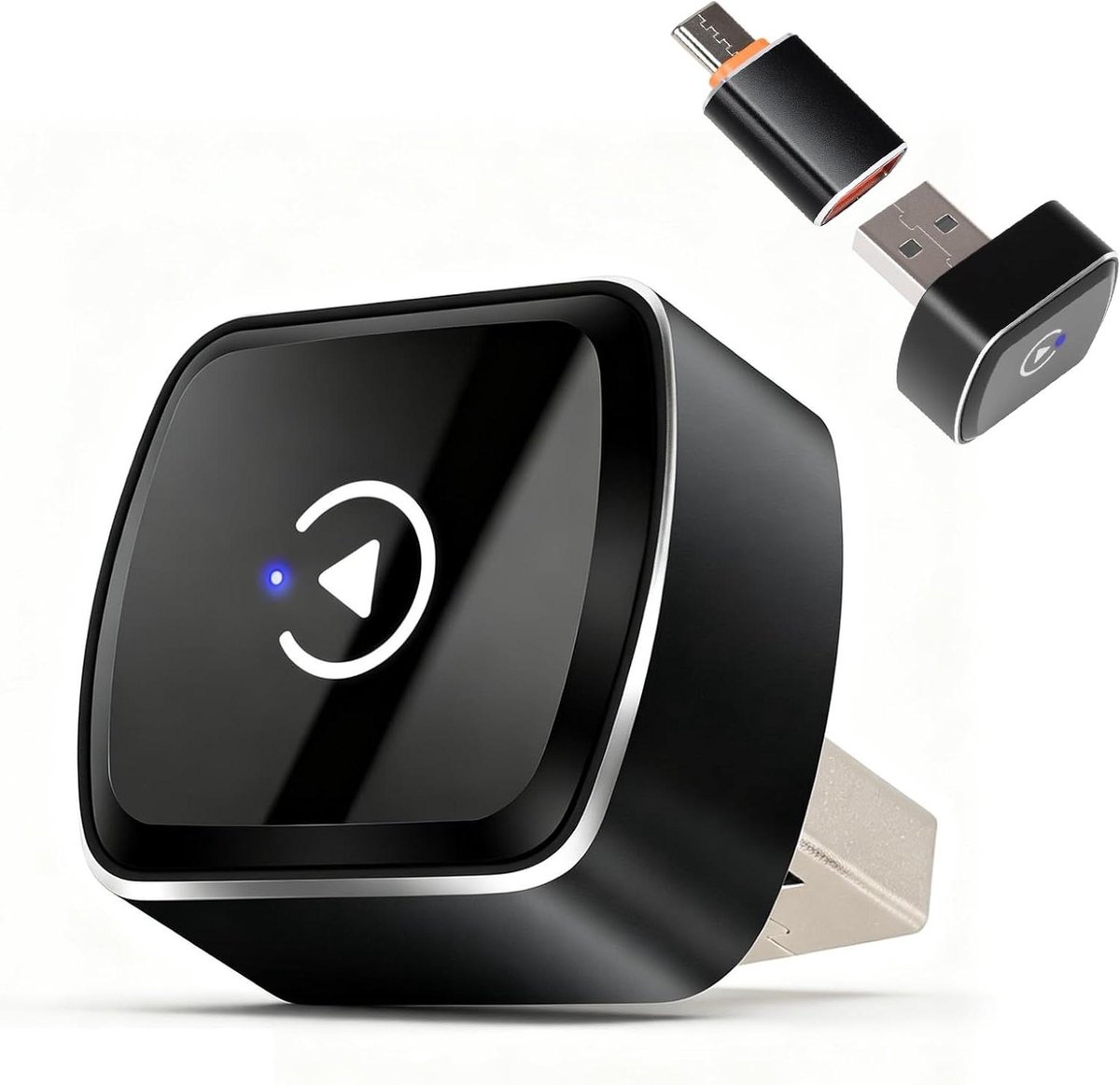Draadloze CarPlay Adapter - Auto Multimedia Dongle - Draadloos Navigeren - Fabriekse CarPlay Upgrade - Compact Formaat - Zwart
