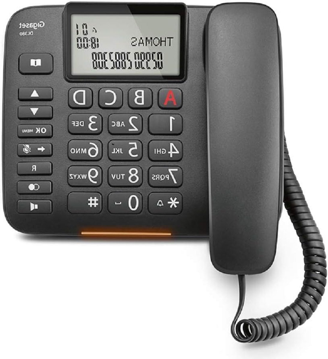 Analoge Telefoon - Vaste Telefoon - Thuisgebruik - Nummerherkenning - 78 x 20 x 195 cm - Zwart
