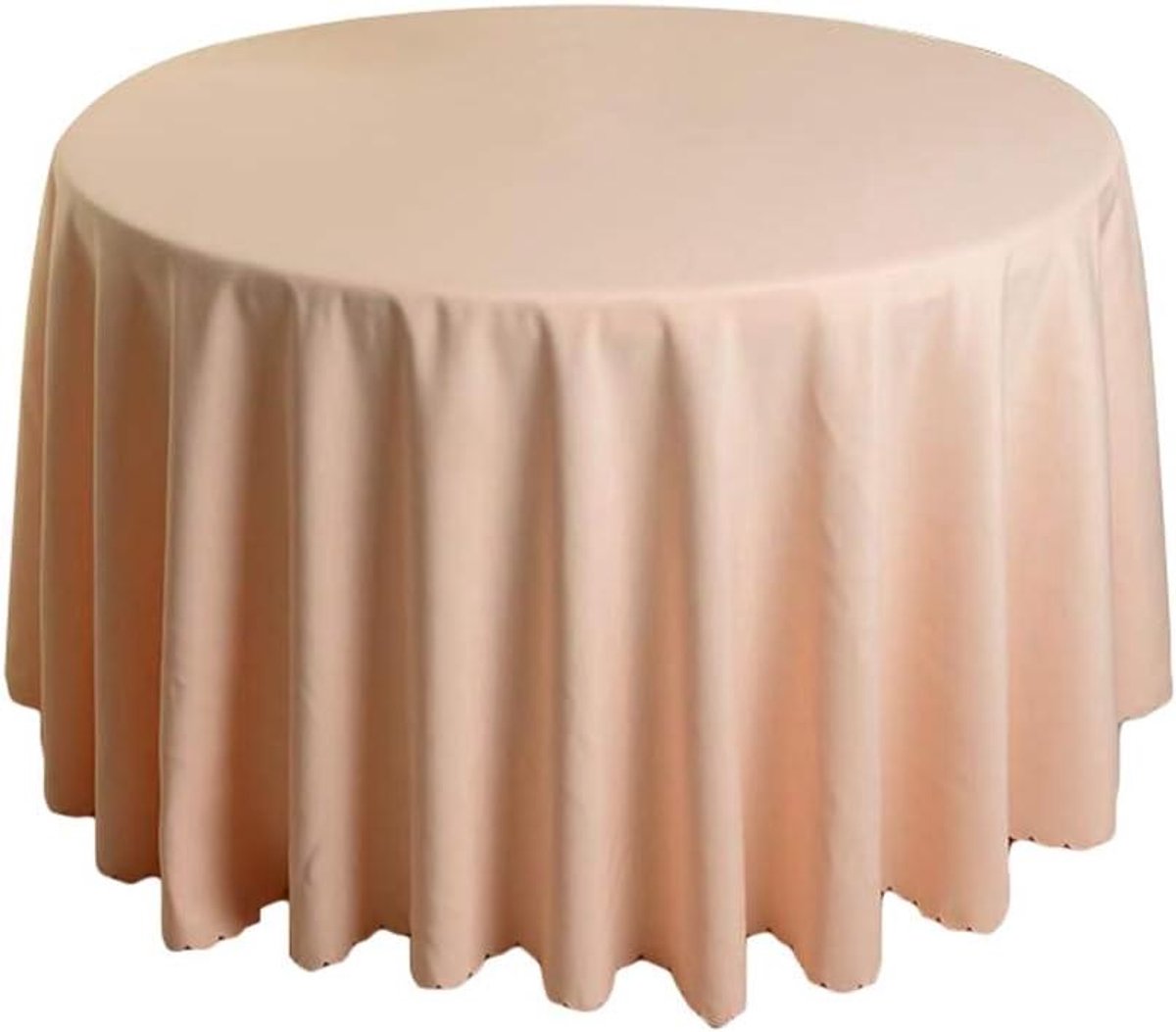 Rond Tafelkleed - Tafeldecoratie - Bruiloft Versieren - Naadloos Polyester - 200cm - Champagne