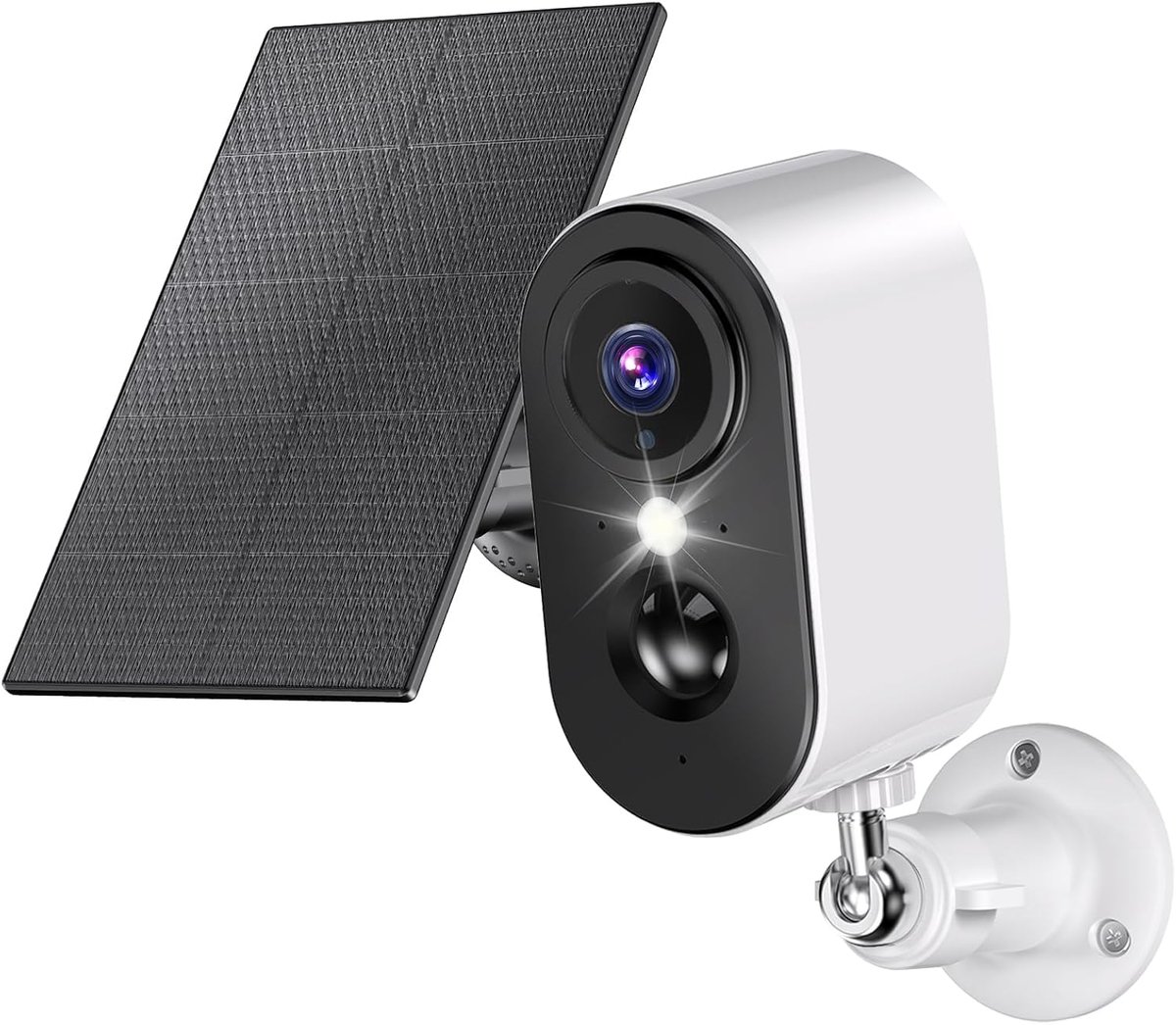 SnelShoppen - NUASI 2K Bewakingscamera Buiten - Accu/Zonne-energie - Wifi - Gekleurd Nachtzicht - IP66 Waterdicht - ZZ02 - Veiligheid voor Tuin en Bui