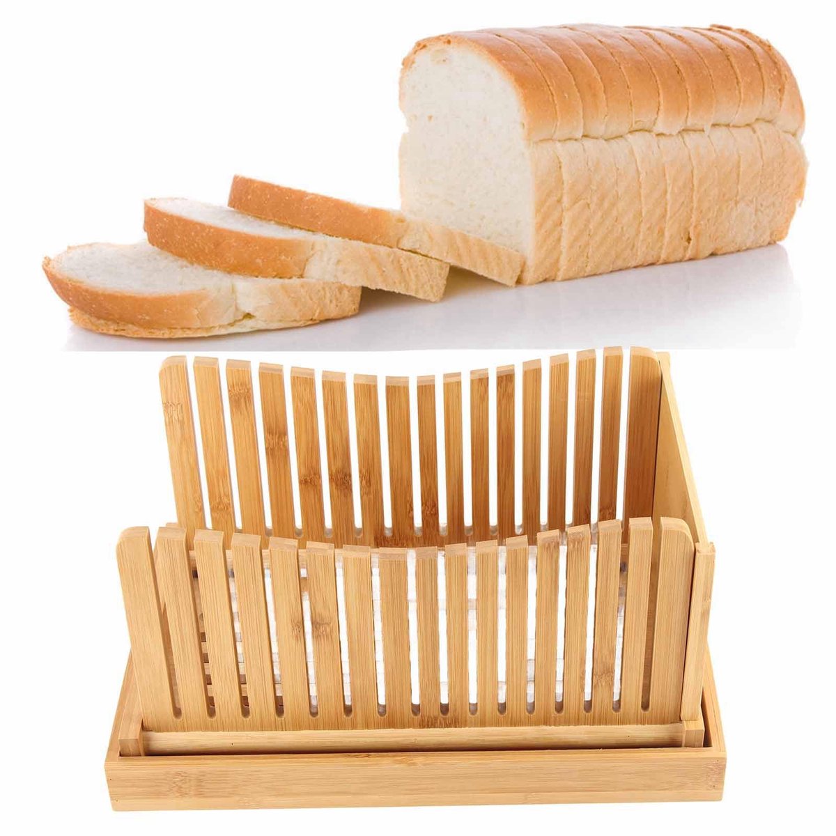 SnelShoppen - Broodsnijmachine Inklapbaar Verstelbaar met Kruimellade - Eenvoudig te Bedienen voor Vers Brood - Ideaal voor Keuken, Feest en Camping