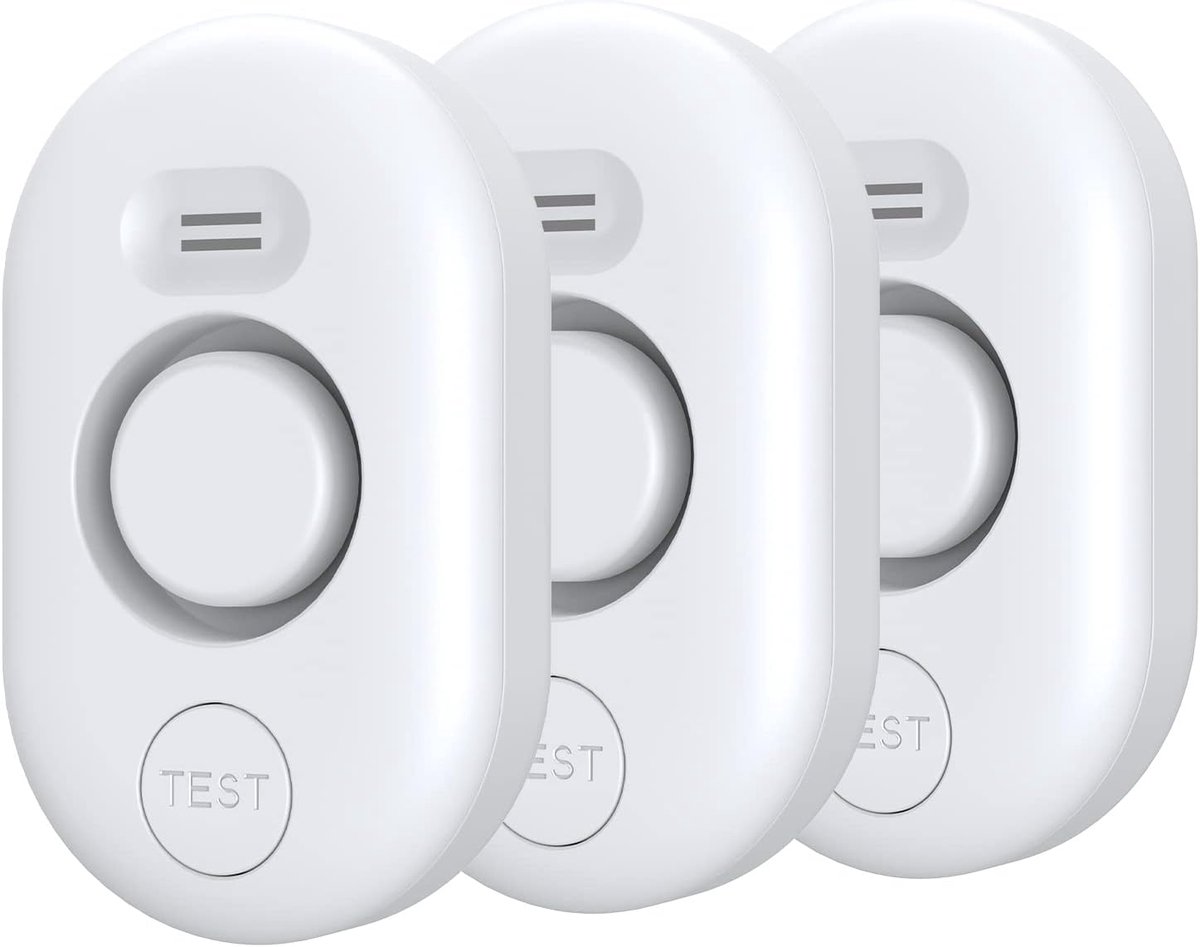 Lekkagemelders - alarmsysteem - Wifi Wateralarm - watermelder - Waterleksensor - Water Lekkage Detector - Waterdetector - Lekdetectie - Flood Lek Alarm - Overloop - voor kelder, afvoer, wastafel en kraan in badkamer, keuken en wasruimte - 3stuks