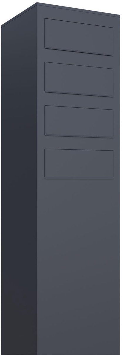 Dailygoods - Design Brievenbussysteem Monolith for Four - Antraciet