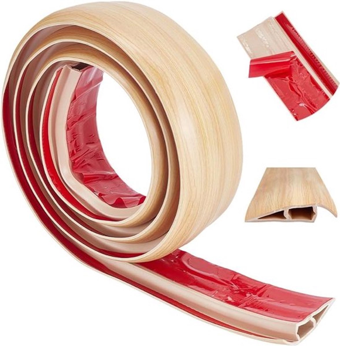 PVC Vloer Overgang Strip Zelfklevende Tapijttransitie Strip - Lichtgele Drempel - Laminaat