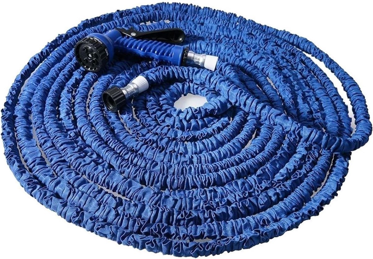 Flexibele Tuinslang - Uittrekbare Waterslang - Tuin Besproeien - Lichtgewicht en Compact - 175 ft - Blauw
