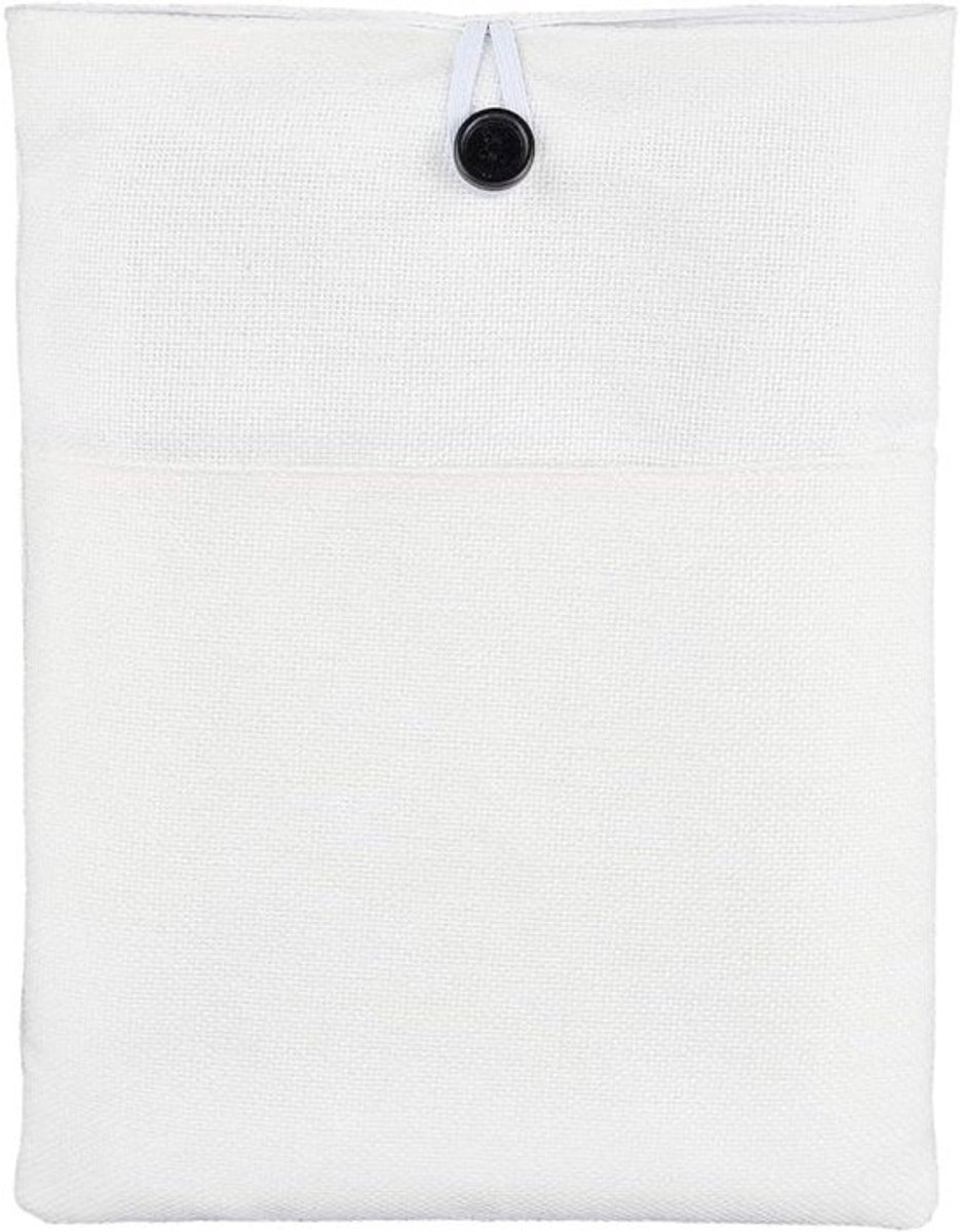 Boekhoes - Katoenen Lijn Stof - Grote - Wit - Binding Cover - Herbruikbare - Scrapbooking DIY Ambachten - Grote A5 Formaat - Notebook Boek Cover - Witte Katoenen Lijn Stof Boek Cover Geschikt voor Hardcover Paperbacks