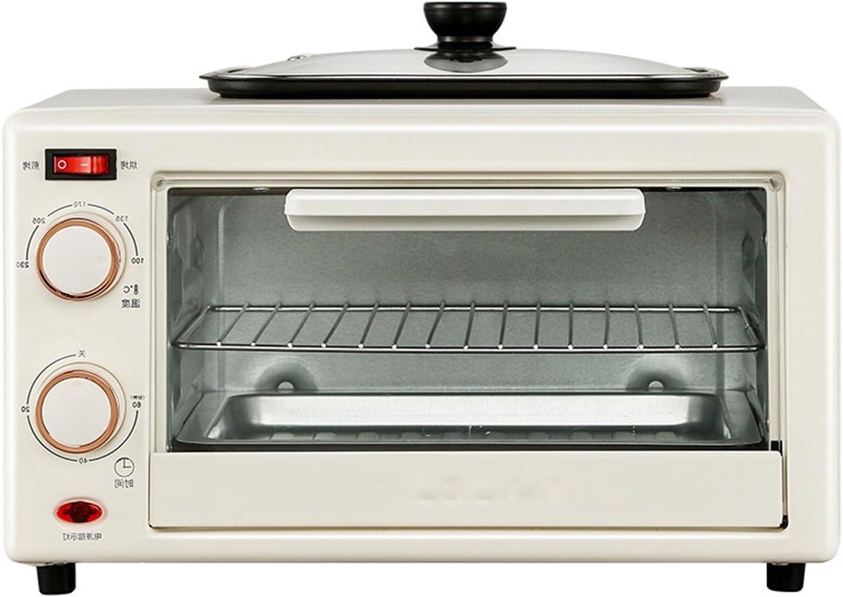 Elektrische Oven - Multifunctionele Oven Mini Oven - Thuis Bakken - Dubbele Laag Bakken - 18 Liter - Zwart
