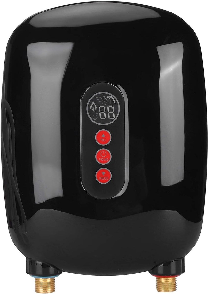 Doorstroomverwarmer - Elektrische Boiler - Direct Warm Water - LED Temperatuurdisplay - 6500 W - Zwart