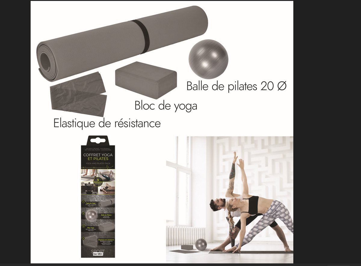 yogamat en pilate set 4 accessoires