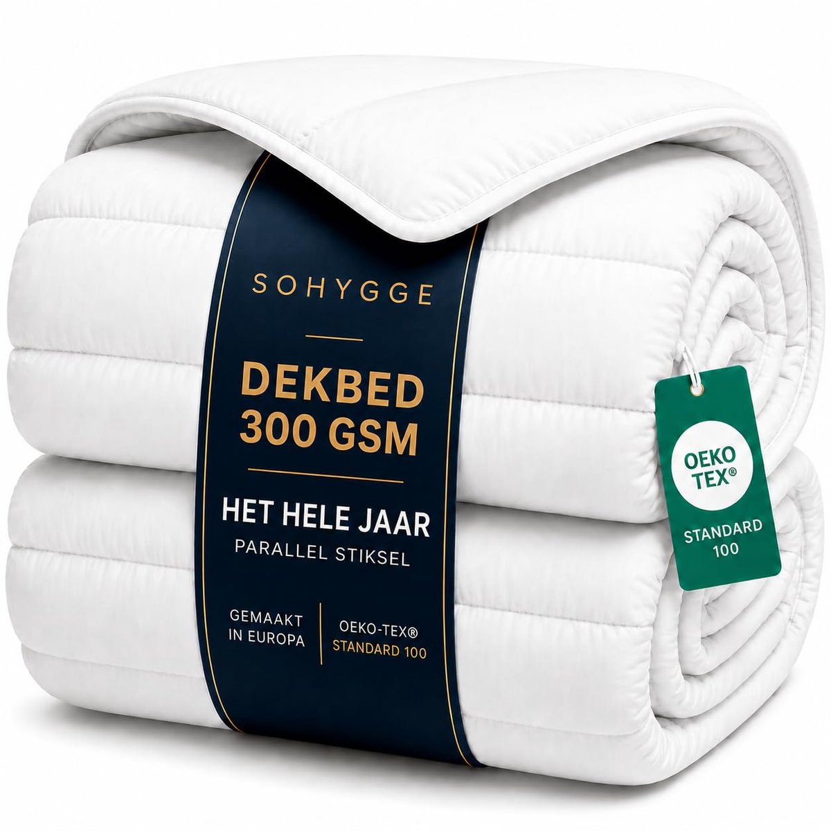 SnelShoppen - SOHYGGE Dekbed 200x200 CM - 100% Microvezel - Oeko-Tex®-gecertificeerd - Zacht en Milieuvriendelijk - 100% Gerecycled van Kunststof Fles