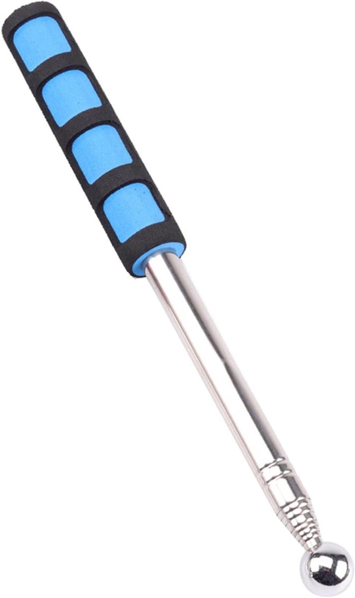Detectiehamer Uithollingstrommel - Inspectiehamer Holtemeter - Muren Inspecteren - Telescopisch Uitschuifbaar - 160 cm - Blauw